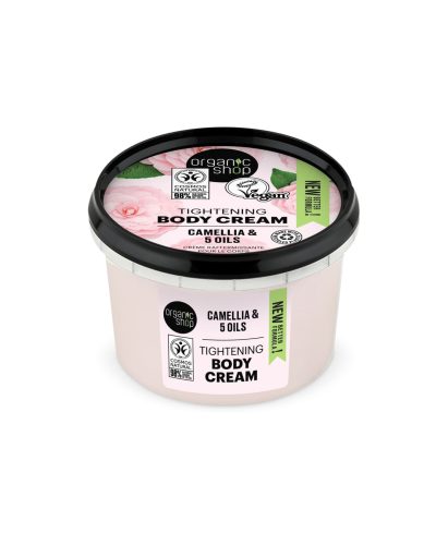 CREMA CORPO ALLA CAMELIA ORGANIC SHOP Idratazione naturale e leggerezza per una pelle liscia e vellutata La Crema Corpo alla Camelia di Organic Shop è un trattamento leggero e delicato, pensato per donare idratazione e morbidezza alla pelle senza appesantirla.