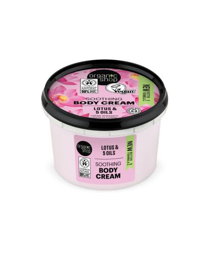 LOTUS & 5 OILS BODY CREAM ORGANIC SHOP Crema corpo antietà con Fiore di Loto e 5 preziosi oli vegetali Lasciati avvolgere da un trattamento di bellezza completo con la Lotus & 5 Oils Body Cream, una formula ricca e vellutata a base di Estratto di Fiore di Loto e una sinergia di 5 oli nutrienti