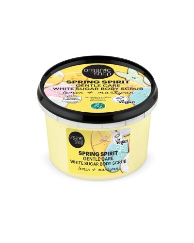 SPRING SPIRIT BODY SCRUB ORGANIC SHOP Scrub corpo rivitalizzante con Limone bio e Olio di Mandorle Dolci bio Accogli la primavera con il Spring Spirit Body Scrub di Organic Shop, un'esperienza sensoriale che unisce freschezza ed energia in un'esfoliazione dolce ma efficace.