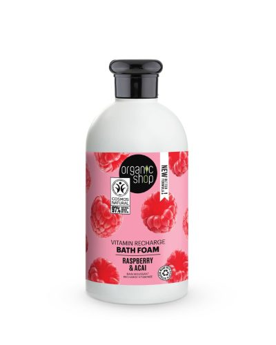 BAGNOSCHIUMA LAMPONE E ACAI ORGANIC SHOP Ricaricati di vitamine con la schiuma da bagno Organic Shop al Lampone e Acai. L'estratto biologico di bacche di acai offre alla tua pelle idratazione intensa, nutrimento e tonicità, aumentando i tuoi livelli di energia. L'estratto biologico di lampone aiuta a ripristinare l'equilibrio naturale della pelle.