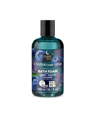 MIRACULOUS BATH FOAM UNWIND YOUR MIND ORGANIC SHOP Bagnoschiuma rilassante con Lavanda, Mirtillo e Melatonina Trasforma il tuo bagno serale in un rituale di puro relax con il Miraculous Bath Foam. La sua soffice schiuma avvolge la pelle in una carezza delicata, aiutando a rilassare corpo e mente dopo una giornata intensa. Perfetto per accompagnarti verso un sonno profondo e rigenerante.