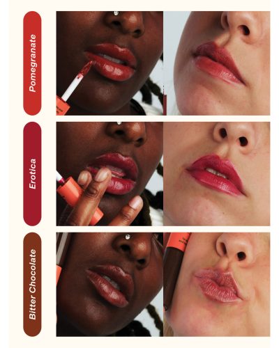 TINTED LIP BALM AND OIL LEBUBE Il Tinted Lip Oil and Balm di Lebubè unisce il tocco di colore di un lip oil colorato con l’idratazione di un balsamo labbra. Arricchito con ingredienti emollienti e rimpolpanti come l’acido ialuronico e il burro di karité, rende le labbra più piene, morbide e con una lucentezza effetto “glossy”, senza risultare appiccicoso.