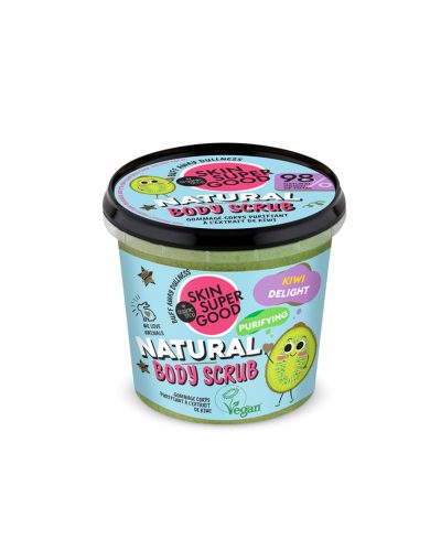 SCRUB KIWI DELIGHT SKIN SUPER GOOD ORGANIC SHOP Scrub corpo purificante con kiwi bio e mela Esfolia delicatamente, purifica e dona nuova luce alla pelle con il Body Scrub Kiwi Delight firmato Skin Super Good. La sua formula fruttata a base di kiwi biologico leviga la pelle, stimola il rinnovamento cellulare e aiuta a ripristinare elasticità e luminosità naturale.