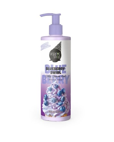 BLUEBERRY SWIRL SILKY SHOWER GEL ORGANIC SHOP Bagnodoccia vellutante ai Mirtilli Lasciati avvolgere dalla dolcezza dei frutti di bosco con il bagnodoccia vellutante al mirtillo di Organic Shop. La sua schiuma soffice e leggera trasforma la doccia in un momento di puro piacere, regalando alla pelle morbidezza e freschezza.