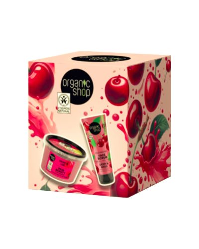 GIFT BOX CILIEGIA ORGANIC SHOP Regala (o regalati) un momento di pura dolcezza con la Gift Box Ciliegia di Organic Shop, un cofanetto pensato per chi ama prendersi cura della propria pelle in modo naturale e sensoriale. All’interno troverai due trattamenti iconici: Scrub Corpo Ciliegia e Lime – con burro di karité e olio di semi di ciliegia, leviga delicatamente la pelle lasciandola morbida e luminosa Scrub Viso Ciliegia – con estratto di ciliegia e zenzero, purifica ed energizza l’incarnato