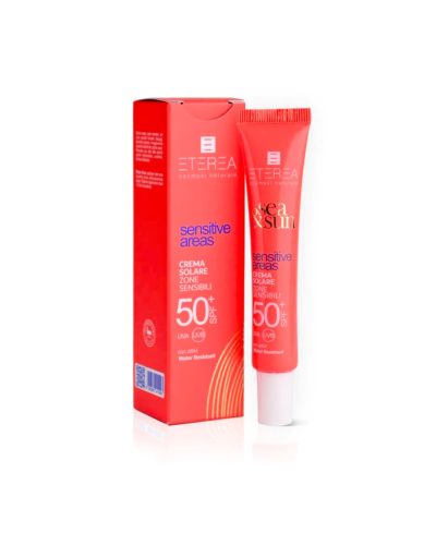 Crema solare SPF 50+ Eterea Cosmesi per tatuaggi, cicatrici, macchie e zone sensibili. Protezione UVA/UVB, water resistant, con attivi antiossidanti e idratanti.